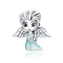 New Design Jewelry Snow Fairy 925 Sterling Silver Charm for Girls